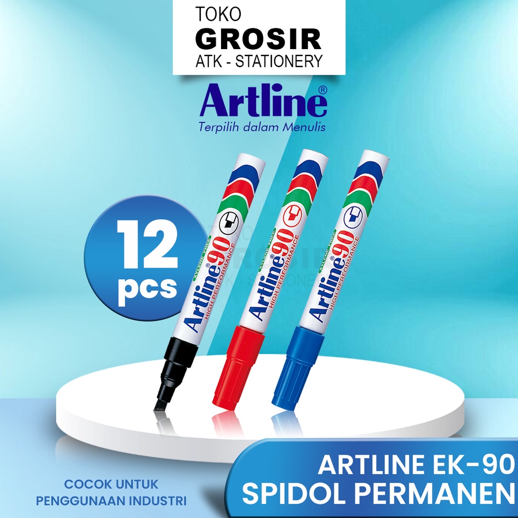 

GROSIR Spidol Permanen Artline 90 (12 PCS)