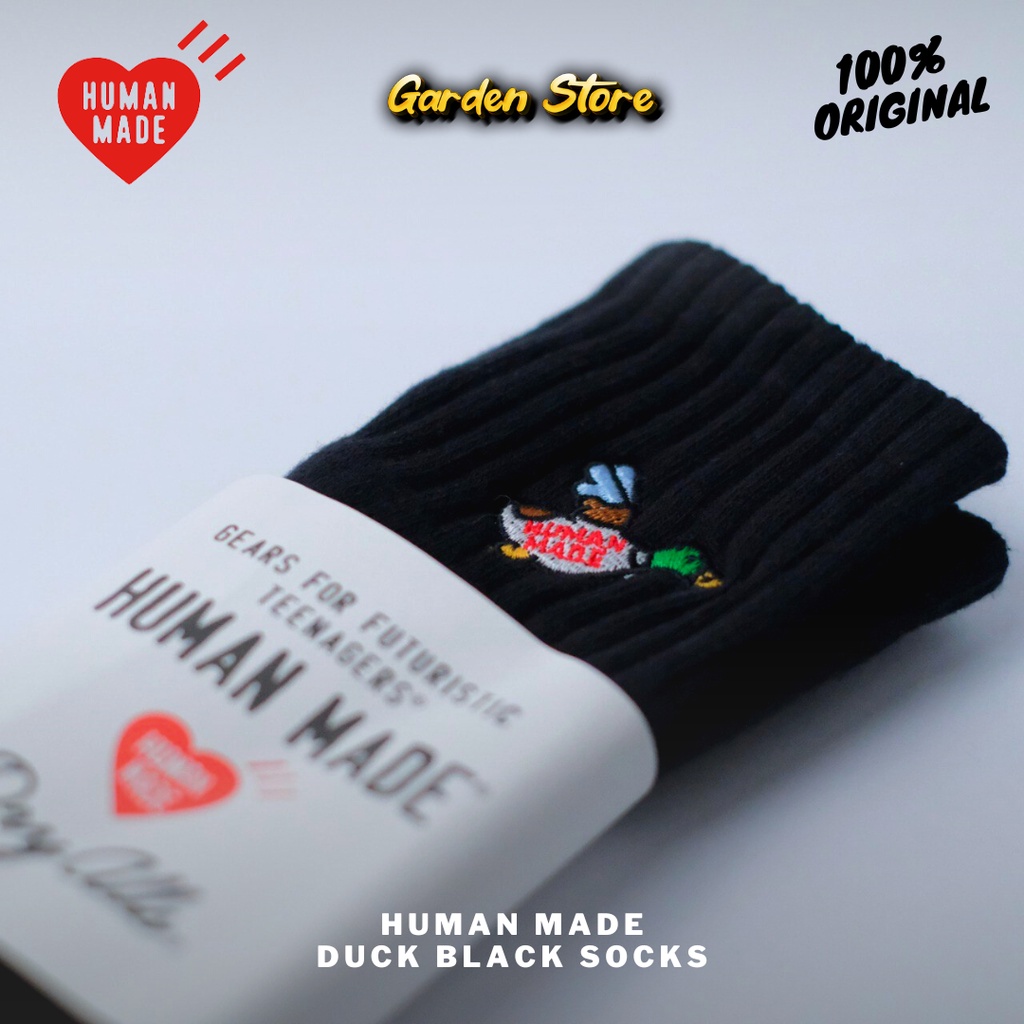 KAOS KAKI HUMAN MADE DUCK BLACK //BNIP //100% ORIGINAL
