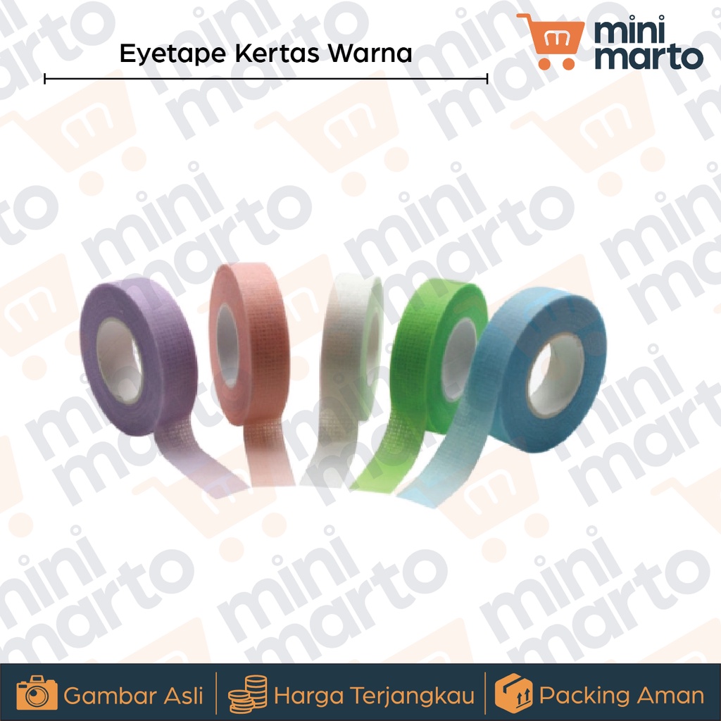 Eyetape Rolltape Kertas Micropore Solasi Mata Paper Pads Warna Biru / Hijau / Pink / Ungu - Minimarto