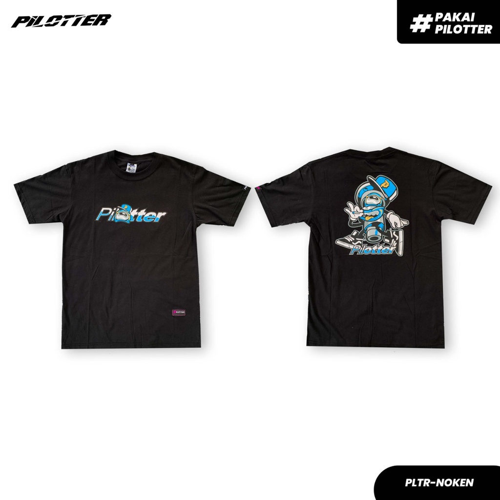 KAOS PILOTTER NOKEN HITAM ORIGINAL FREE STIKER KAOS PILOTTER NOKEN KAOS PILOTER NOKEN ORIGINAL | KAO