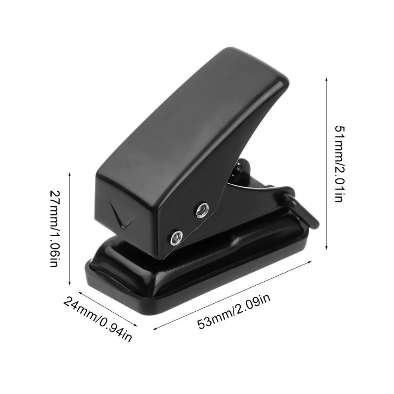 Simple Mini Single Hole Punch Manual Potong Kertas Bulat Pelubang Puncher Kantor Pengikat Perlengkapan Alat Tulis