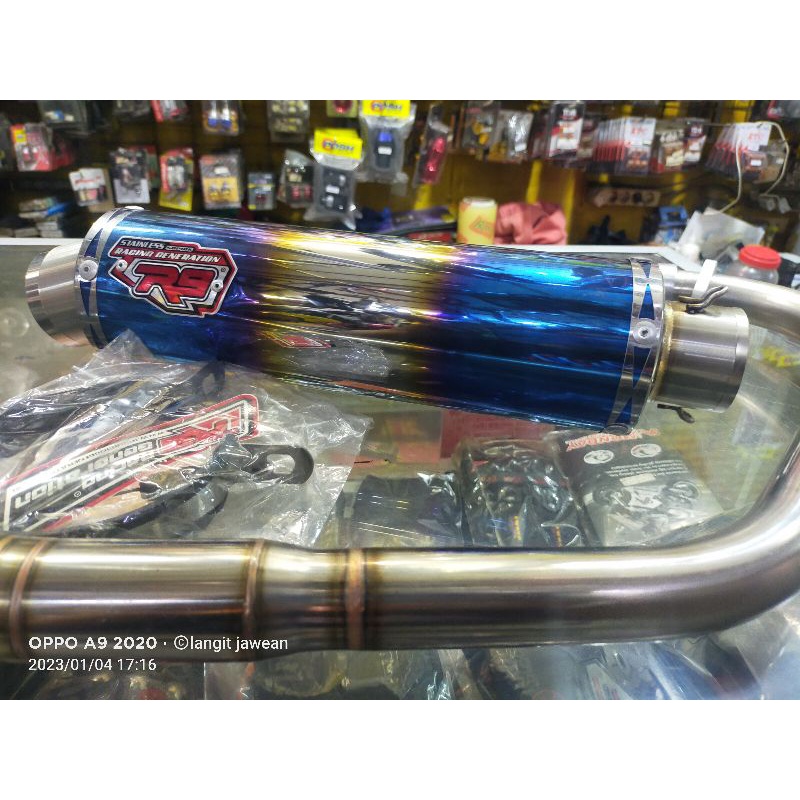 Knalpot Racing R9 Mugello Original Honda Tiger/CBR150/Mega Pro Mono/Vario 125/Beat/Blade/Karisma