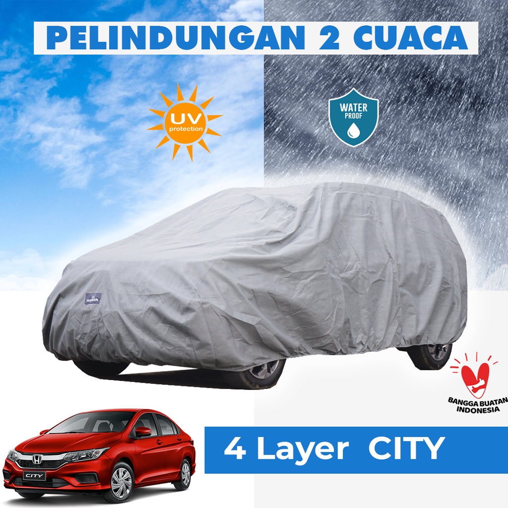 4 Lapis Body Cover Mobil City Outdoor Sarung Mobil City camry accord Tahan Air Waterproof