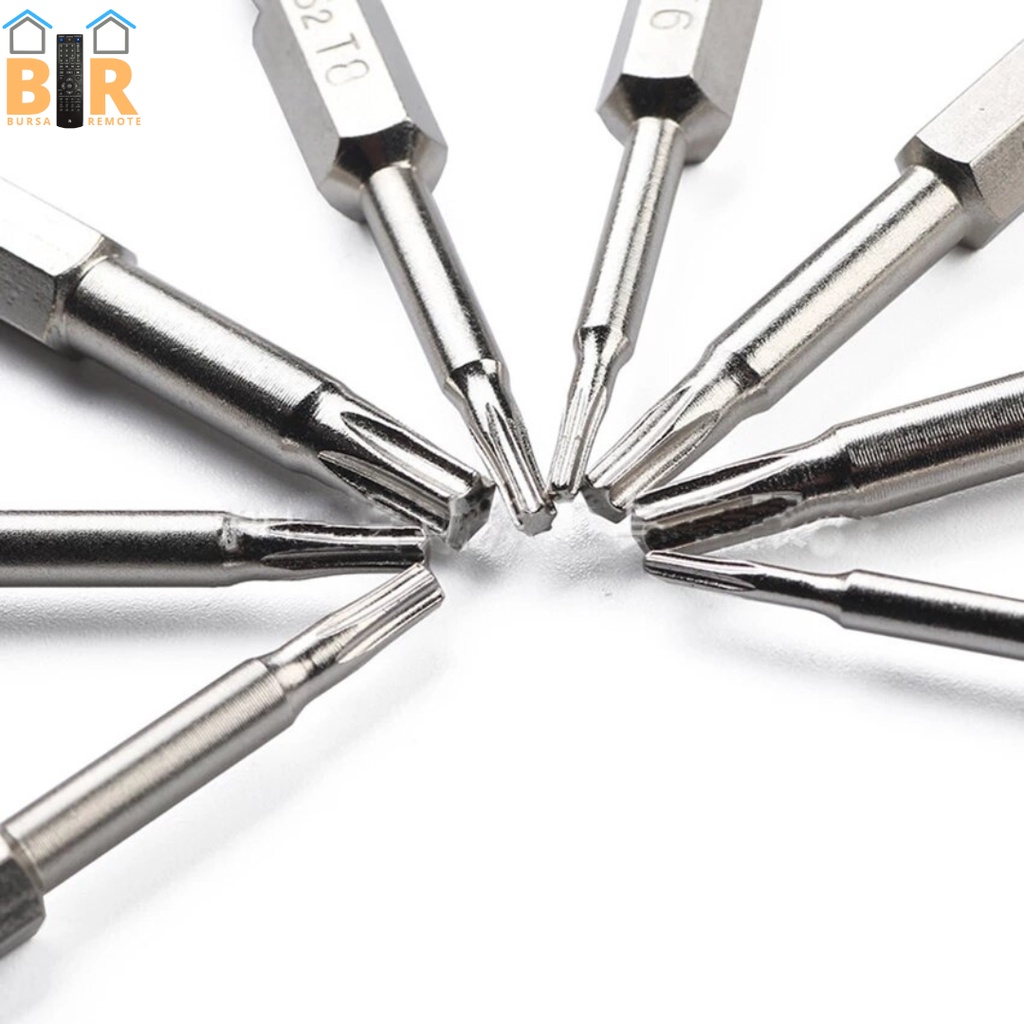 Mata Obeng Torx Magnetic Set 8 Pcs Kunci L Hex Shank Panjang 2 Inch Bahan Baja Magnetik Alloy