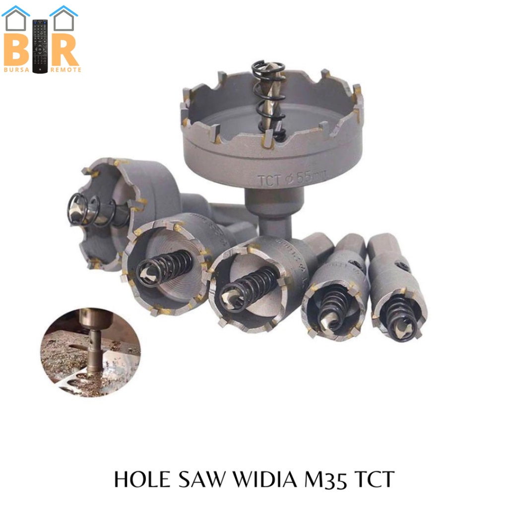 Mata Bor HSS TCT M35 Widia Besi Metal Carbide Hole Saw 15MM - 25MM