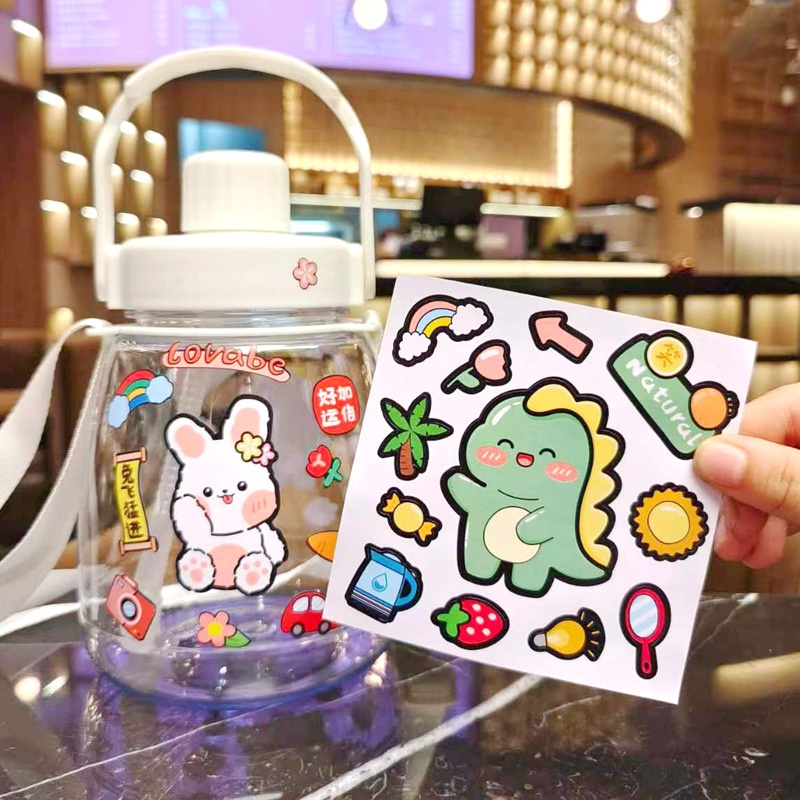 STICKER DIY AESTHETIC KARAKTER KARTUN JEPANG/ STIKER AESTHETIC DIY BEAR  BUNNY /BOTOL MINUM DAN DEKORASI LAIN NYA