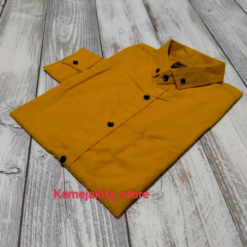KEMEJA PRIA KUNING MUSTARD