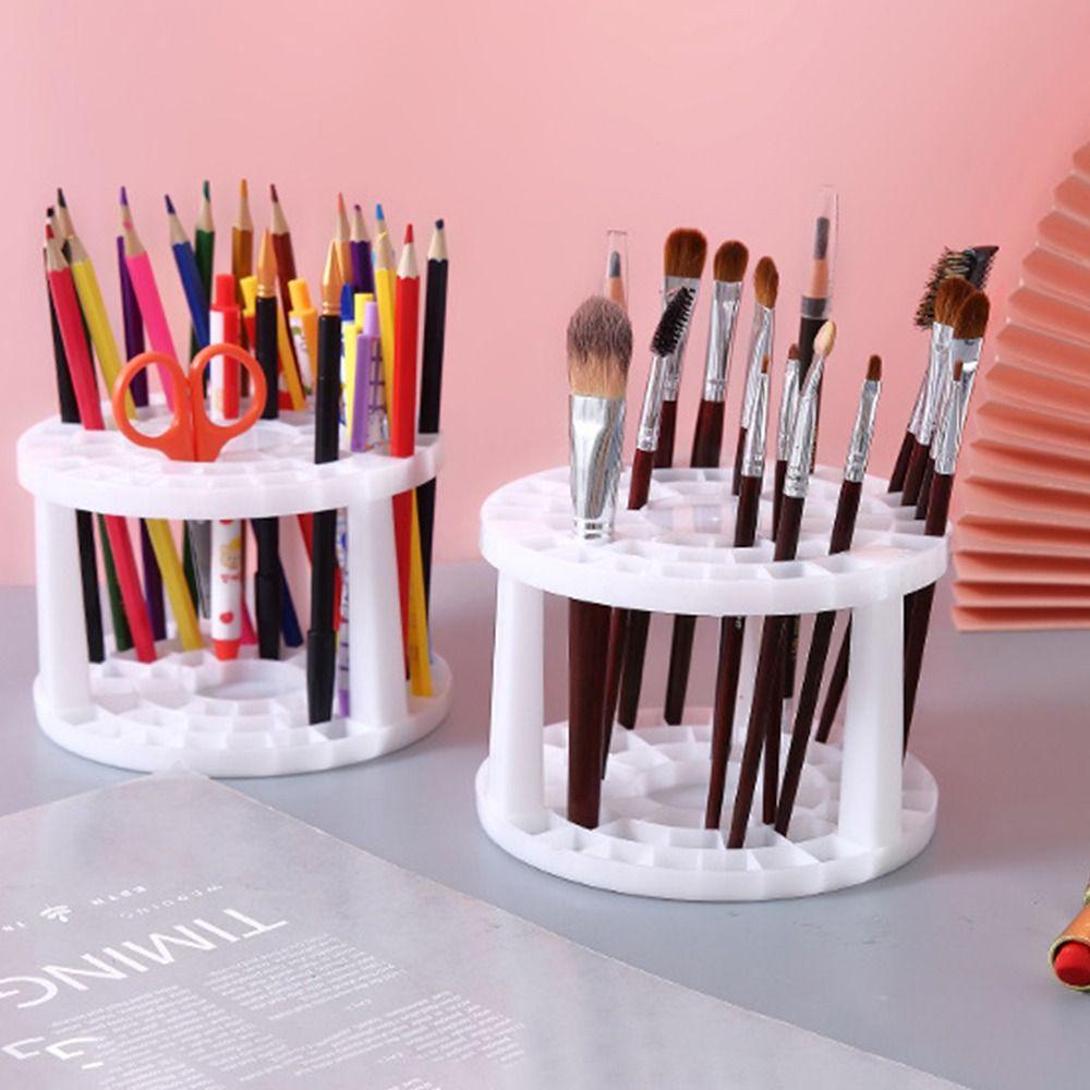 Tempat Brushes Makeup Nanas High Quality Multi-hole Round Penyimpanan Kosmetik Multi Fungsi