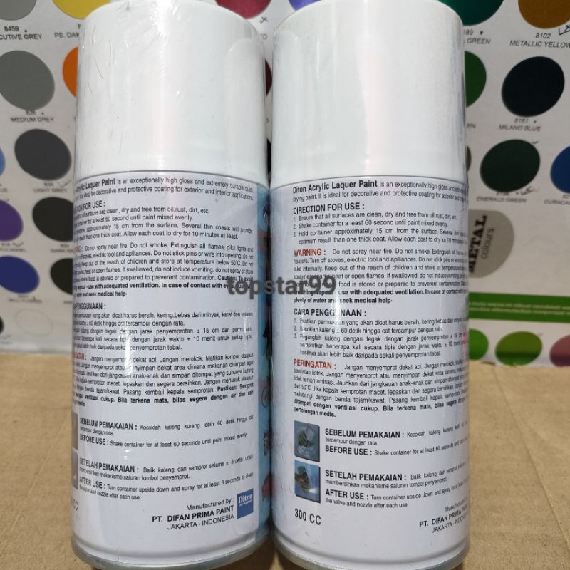 Pilok Pilox Cat Semprot Diton Ivory Putih Gading Glossy 815 300cc Spray Paint