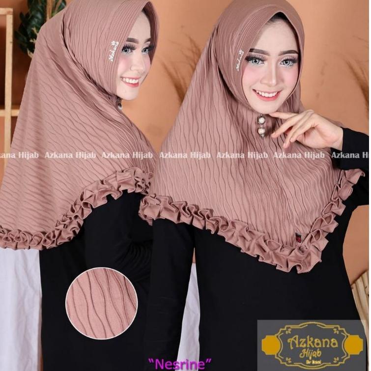 PROMO SPESIAL G927 JILBAB INSTAN PLISKET NESRINE ORIGINAL AZKANA HIJAB - INSTAN PRISKET GELOMBANG TE