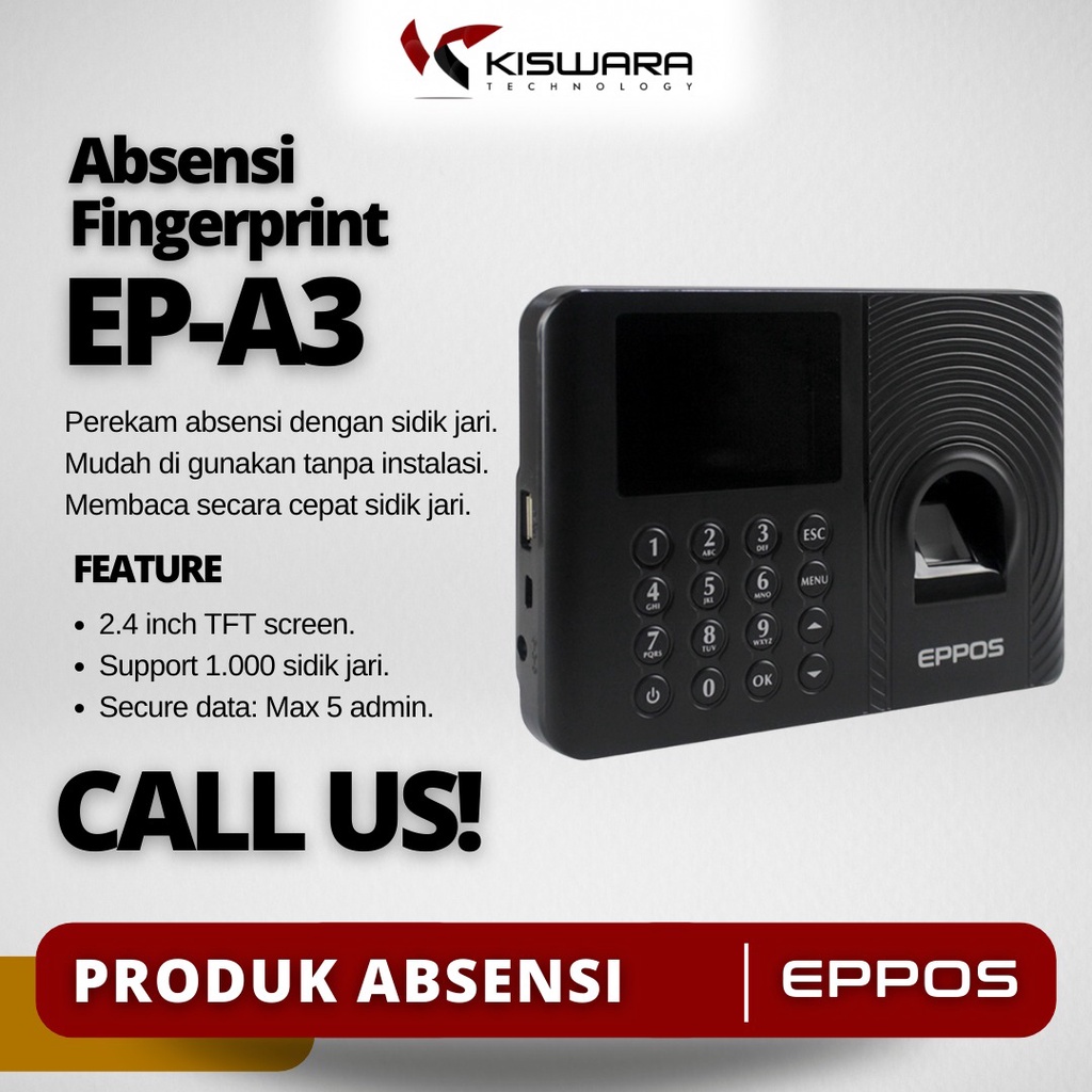 Mesin Absensi EPPOS Fingerprint Attendance EP-A3