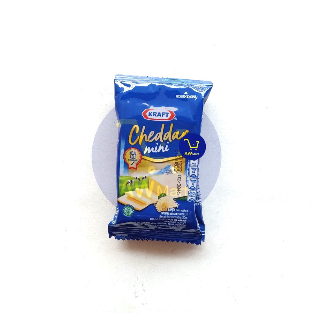 KEJU KRAFT CHEDDAR MINI RENCENG ( ISI 8 SACHET X 30GRAM ) - KEJU CHEDDAR RENCENG