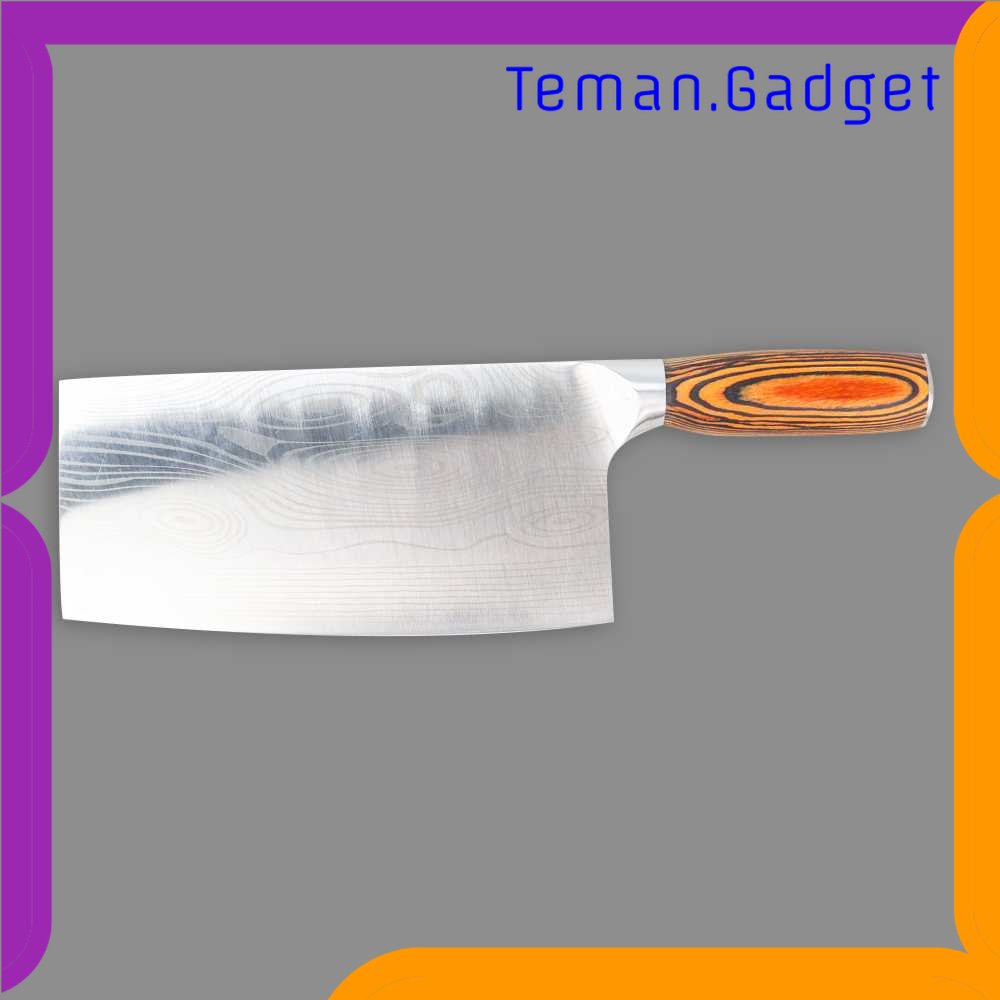 TD - DPR KOBACHI Pisau Dapur Chef Damascus Pattern Cleaver Knife 7 Inch - DMC4