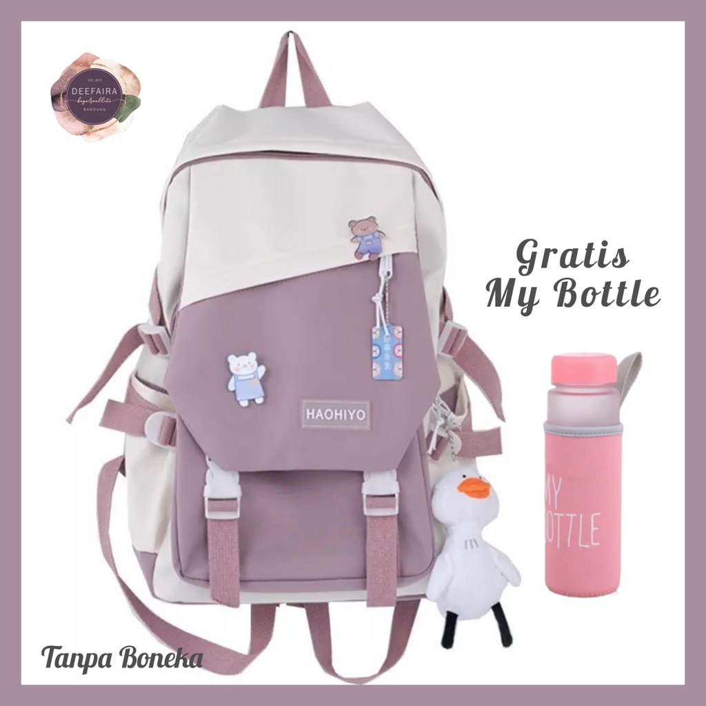 Tas Ransel Anak Perempuan Remaja Motif HH10 Gratis My B0ttl3 Untuk Sekolah Sd Smp &amp; Sma