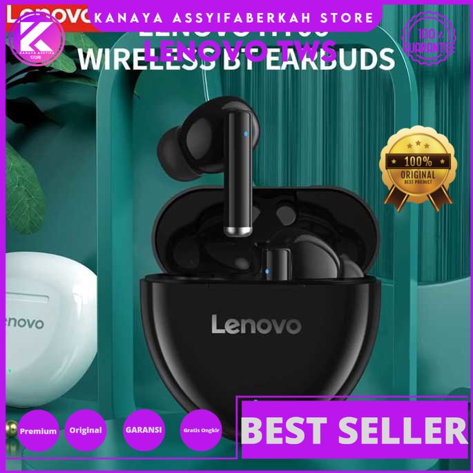 Lenovo TWS Earphone True Wireless Bluetooth 5.0 with Dock - HT06