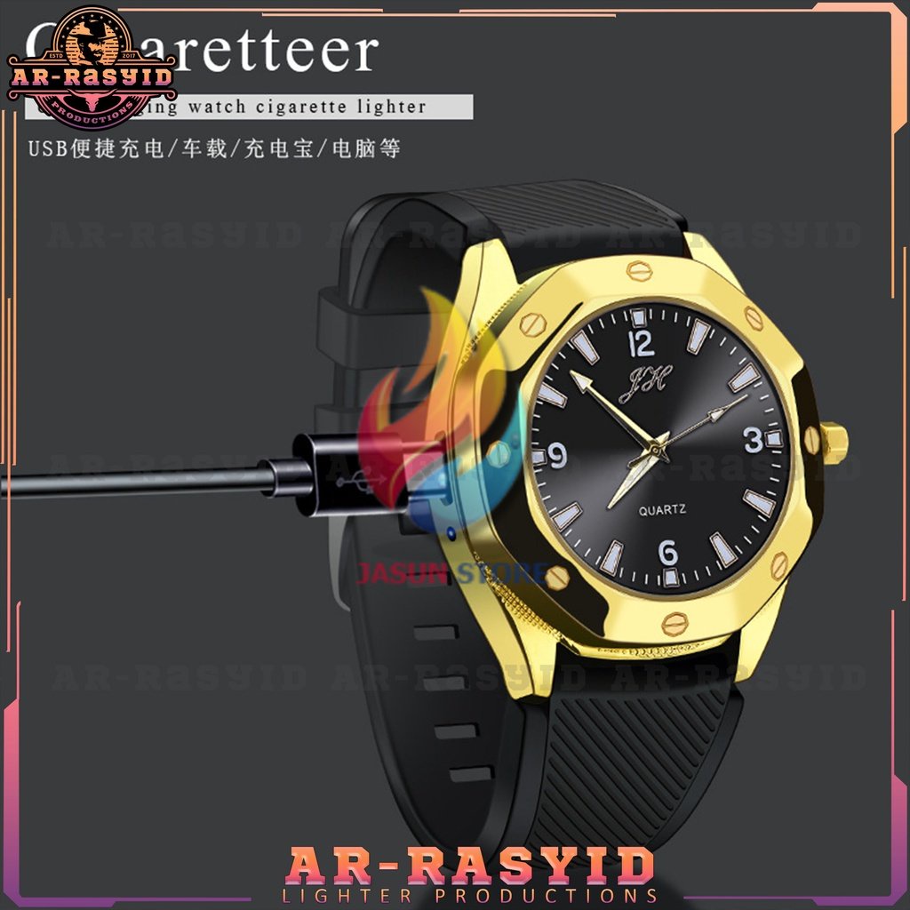 BISA COD! Korek Api USB Elektrik Jam Watch Zhauheng Lighter ZH-381 2042