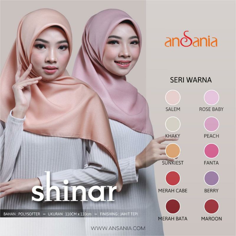 Hijab/Kerudung Segiempat Shinar Ansania Glamour