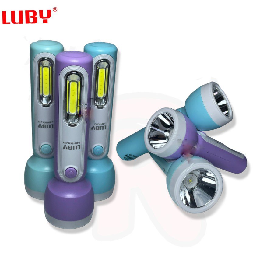 SENTER MINI LED LUBY L-8916CN 3W+COB BISA DI CAS PREMIUM EDITION