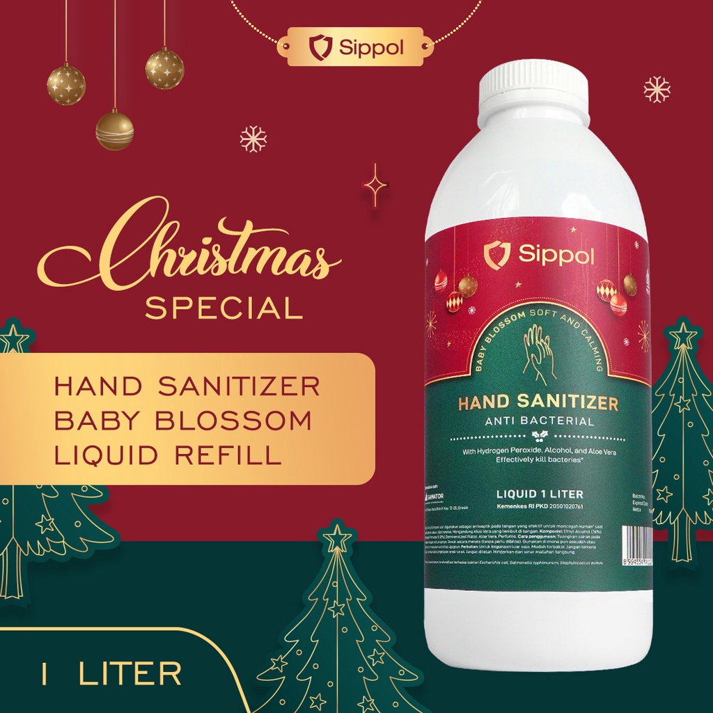 EDISI SPESIAL Sippol Hand Sanitizer Liquid Refill 1 Liter ( Baby Blossom )