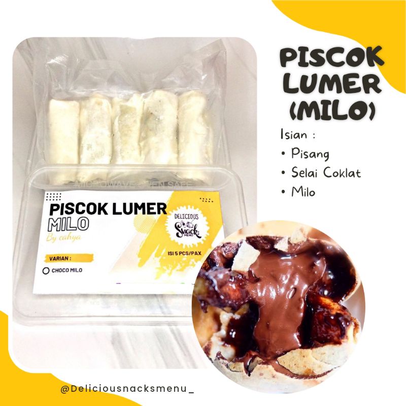 

PISCOK PISANG COKLAT LUMER ISI COKLAT MILO MENTAH FROZEN ISI 5/PAX