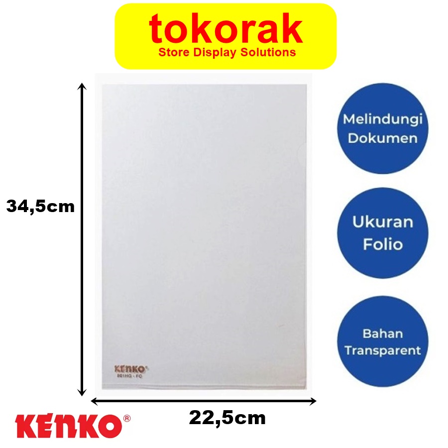 KENKO MAP L BENING CLEAR SLEEVES FOLIO 801 HG SLEEVE 801HG FILE HOLDER