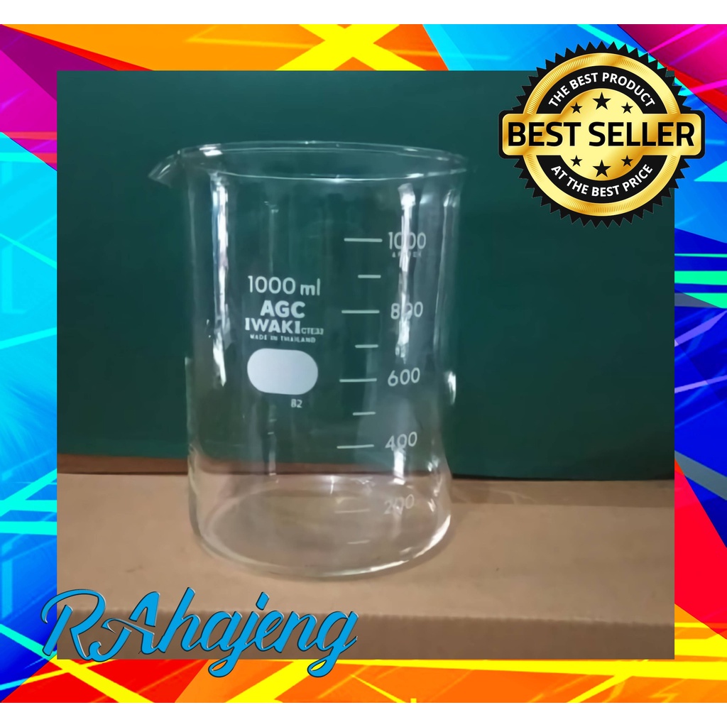 Beaker Glass Iwaki 1000ml dan 2000ml