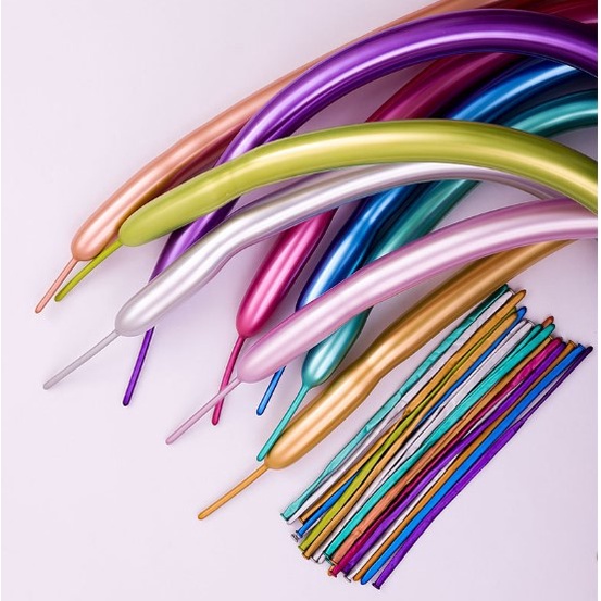 Balon Latex Twist Chrome / Pentil Chrome / Balon Cacing Chrome 1 pcs