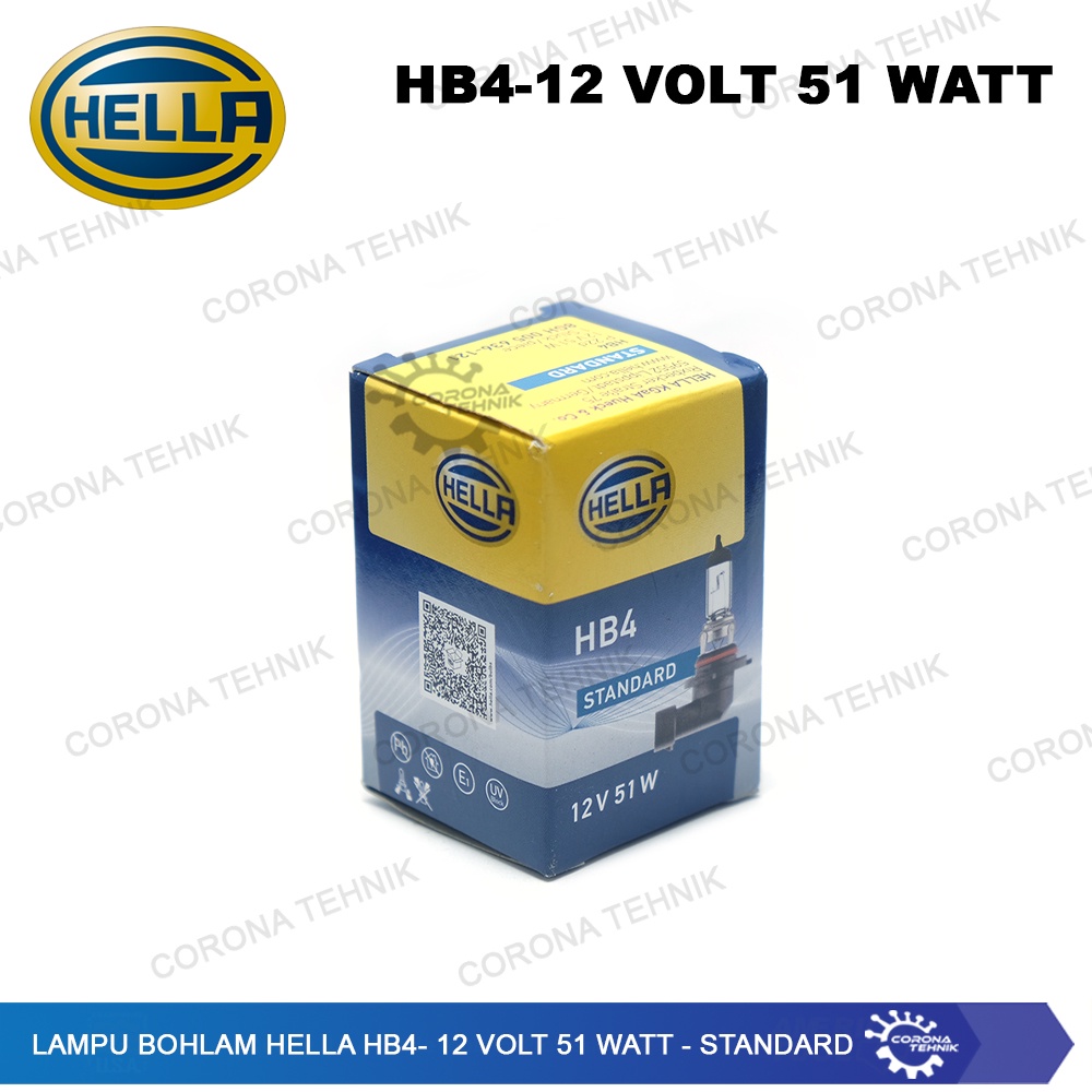 HB4 - 12 Volt 51 Watt - Standard Lampu Bohlam Hella