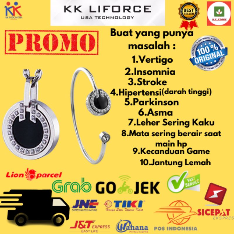Kalung dan gelang kk liforce anti radiasi KK INDONESIA model terbaru