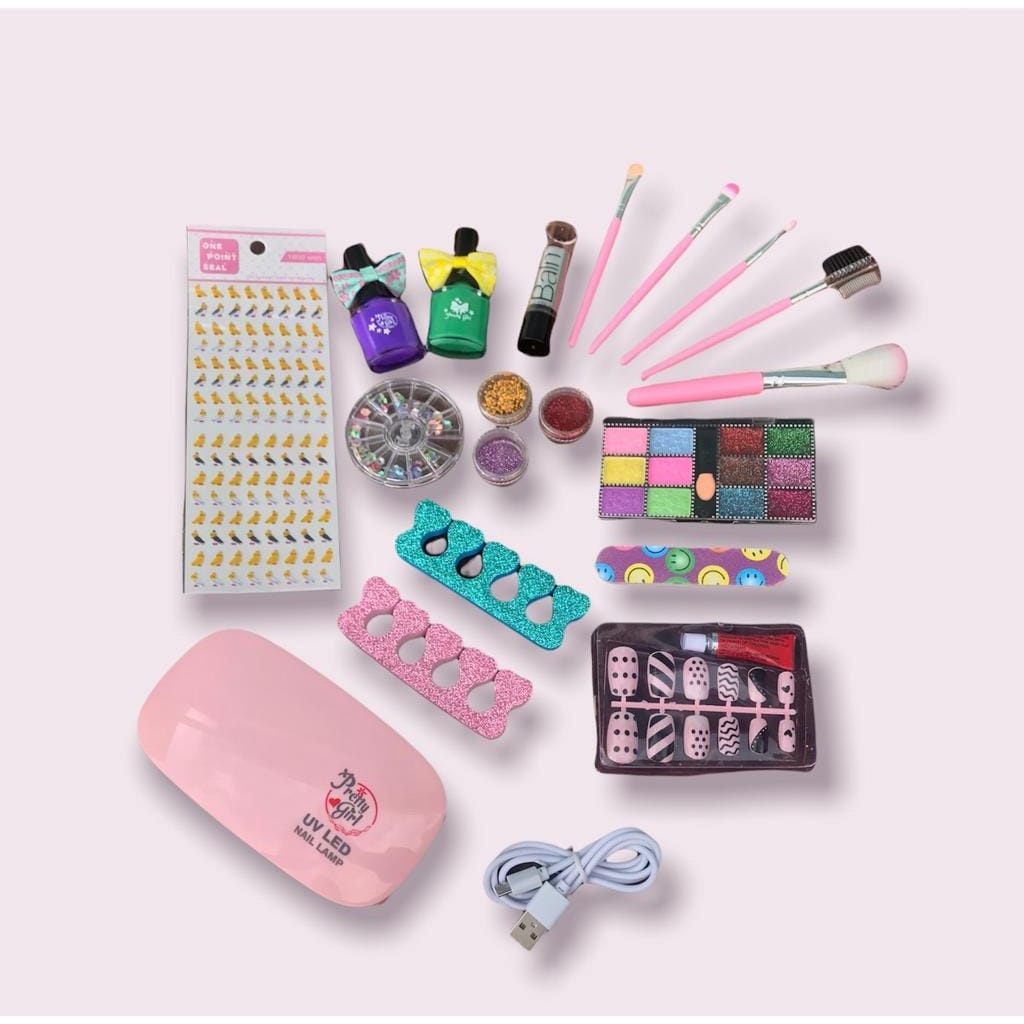 HZ Mainan Make Up Bag Mermaid / Alat Rias Anak Fungsi Real / Children Pretend Play / Glamous Beauty Bag / Nail Art Princess