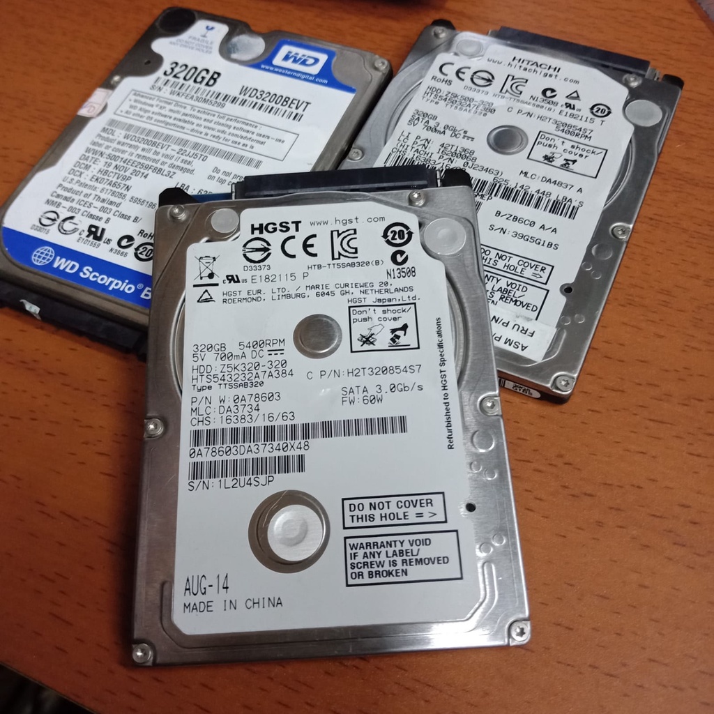 Hardisk laptop/hdd laptop 320gb internal laptop 2,5 inch bergaransi 100 persen sentinel murah meriah