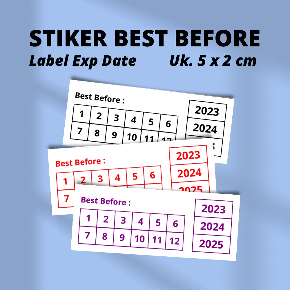 

STIKER / LABEL / BEST BEFORE / EXPIRED DATE / TANGGAL PRODUKSI ( 5 x 2cm ) | SUN PRINTING