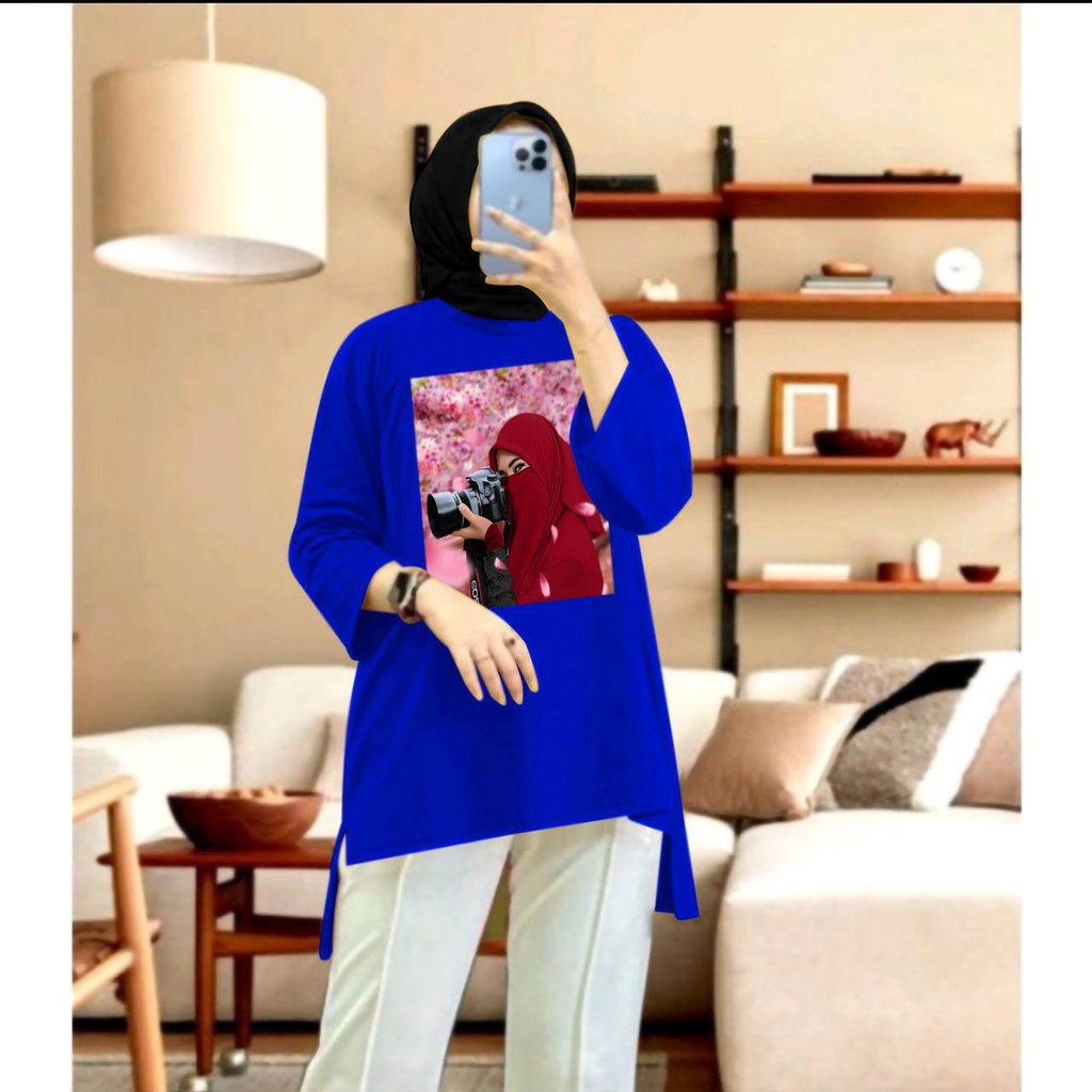 KIYOREN TUNIK MUSLIM JUMBO XXL LENGAN 7/8 TUNIK MARSHANDA TERLARIS