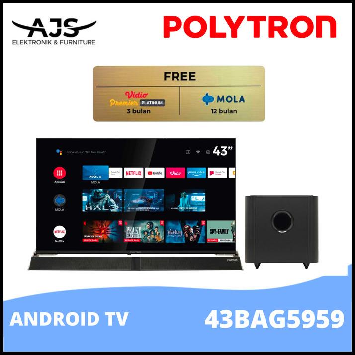 Tv Polytron Smart Cinemax Soundbar Tv 43 Inch Pld 43Bag5959