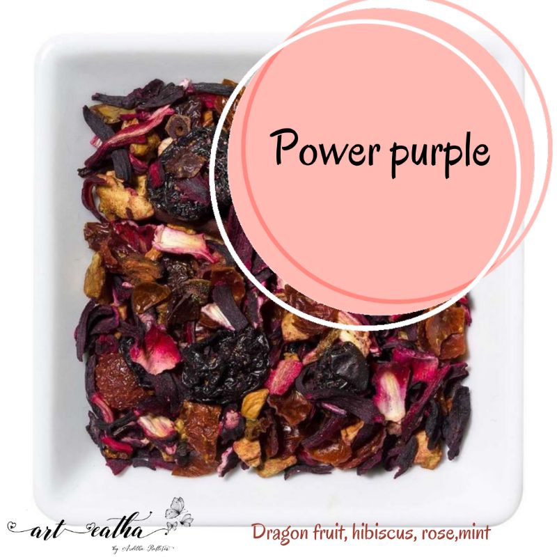 

SGS Power purple te blend Dragon fruit,rose,hibiscus,mint,ginger 50gr