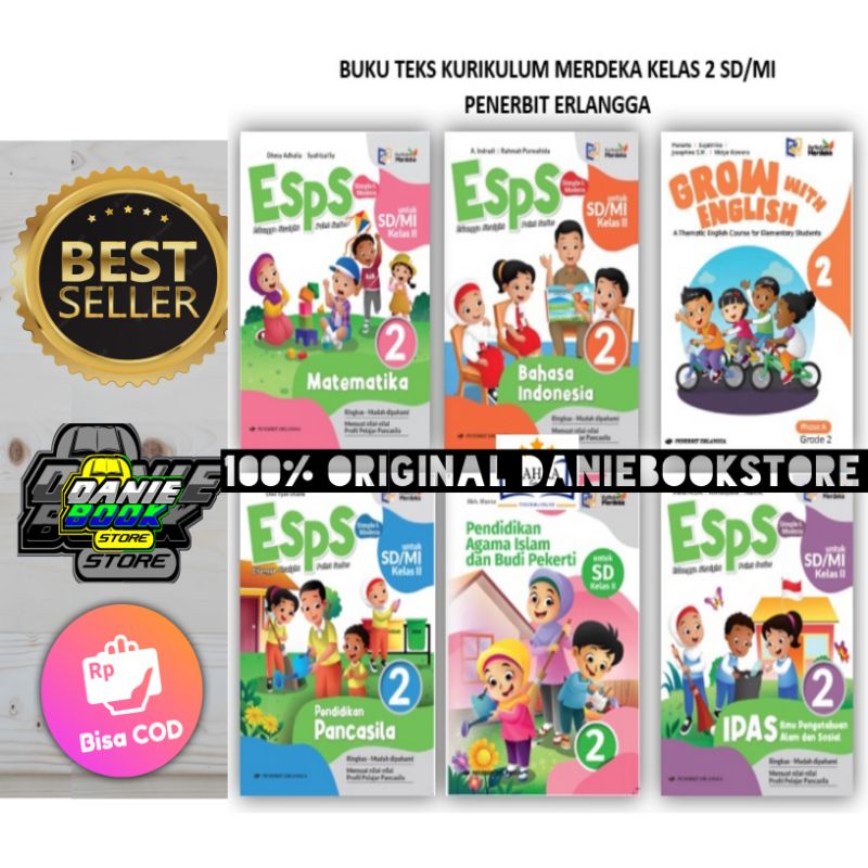 BUKU KURIKULUM MERDEKA KELAS 2 SD PENERBIT ERLANGGA | Buku Kurikulum Merdeka Penerbit Erlangga Kelas