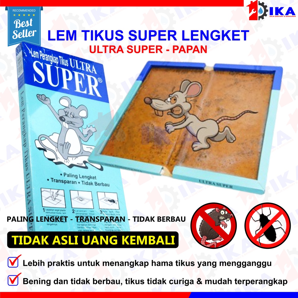 LEM TIKUS ULTRA ORIGINAL 100% (PALSU UANG KEMBALI) PEREKAT RACUN SERANGGA NEMPEL KUAT ASLI