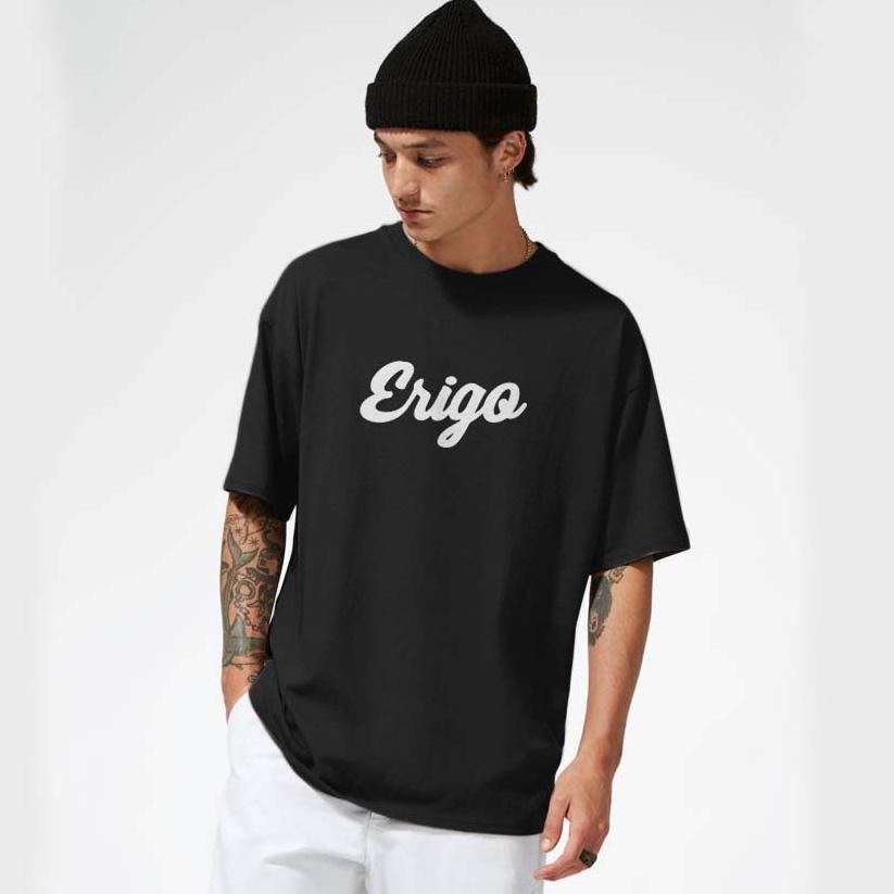 7BWYZ9534 Kaos Distro Pria Wanita Keren Sablon Polyflex Bahan Premium Motif Kata Kata dan Gambar ERI