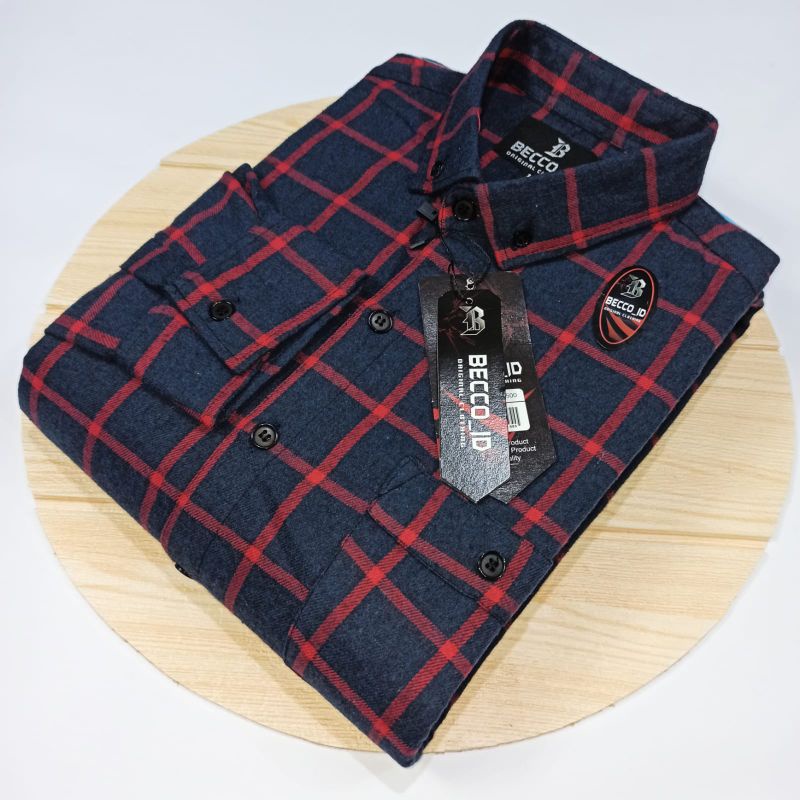 Kemeja flanel pria lengan panjang motif kotak - kotak - Kemeja flanel bahan import - Kemeja flanel distro