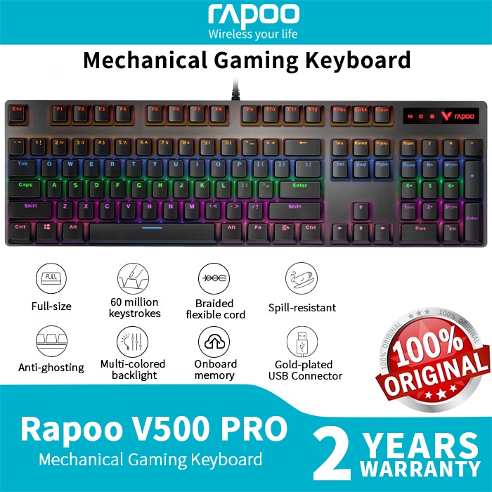 RAPOO GAMING VPRO V500PRO MECHANICAL GAMING KEYBOARD