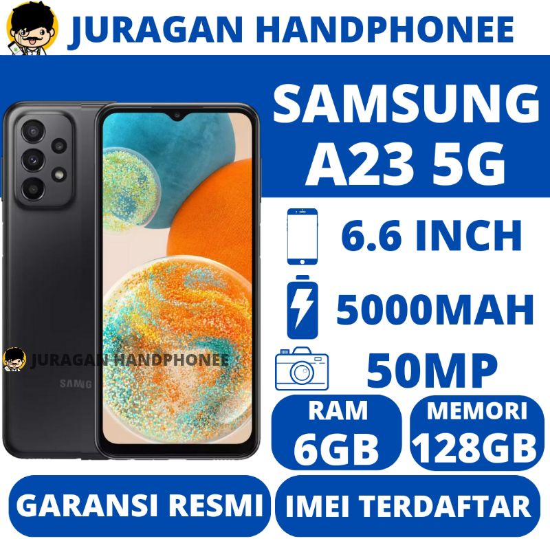 SAMSUNG A23 4G 6/128GB HP BEKAS SECOND FULLSET