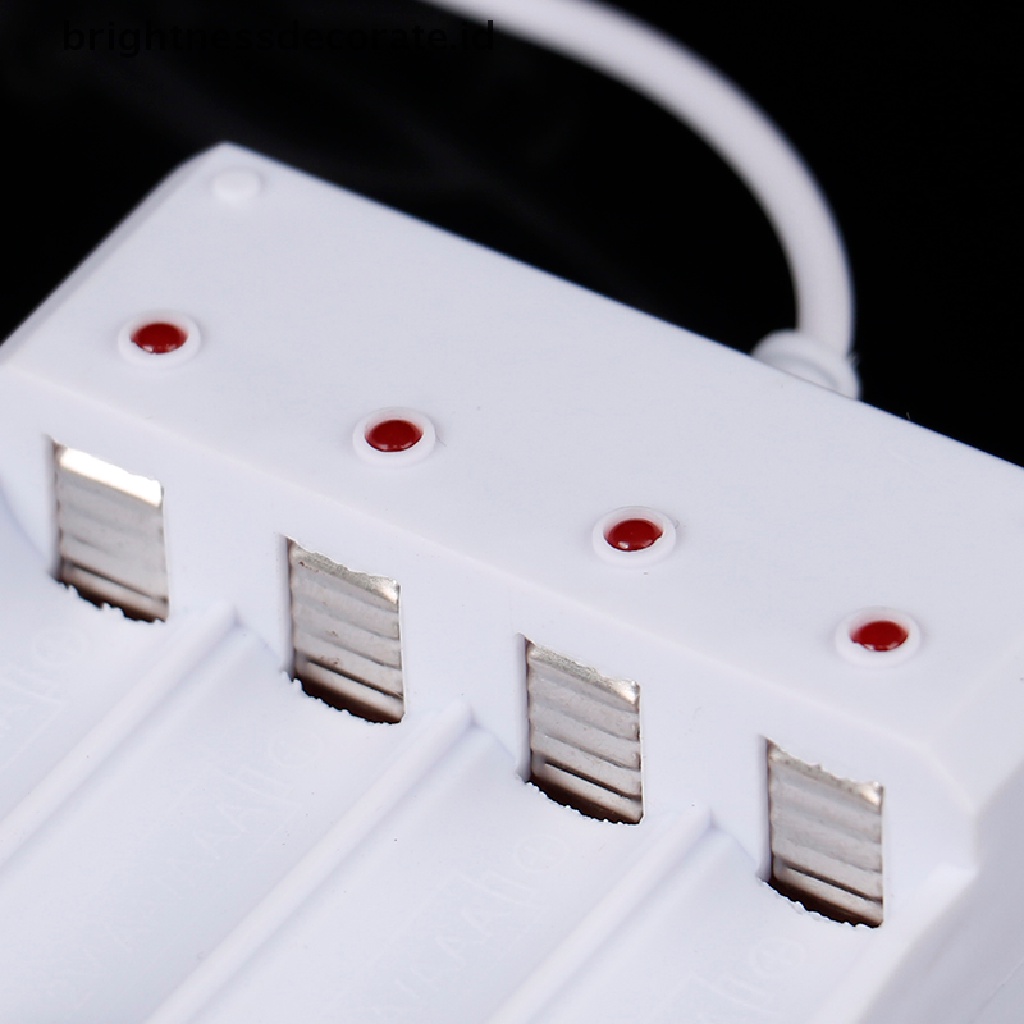 [Birth] 4slot USB Fast Charging AAA Dan AA Charger Perlindungan Konslet Pendek [ID]