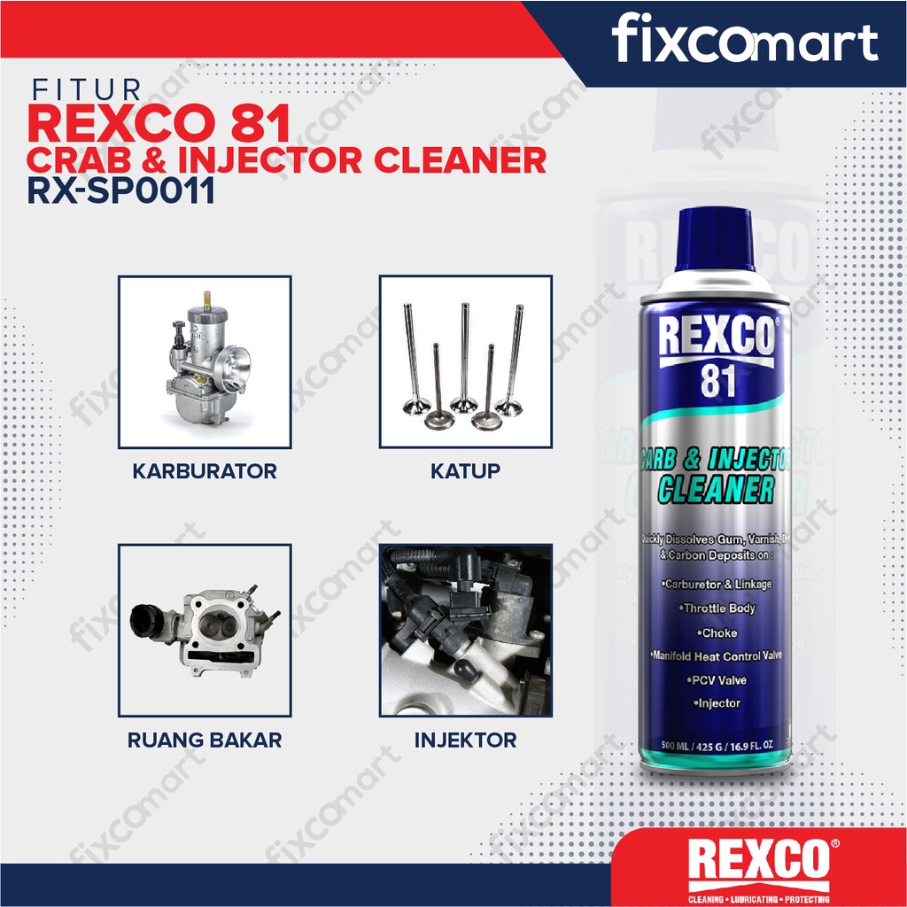 Rexco 81 Pembersih Karburator &amp; Injector/ Carb &amp; Injector Cleaner /  Rexco 81 500 Ml