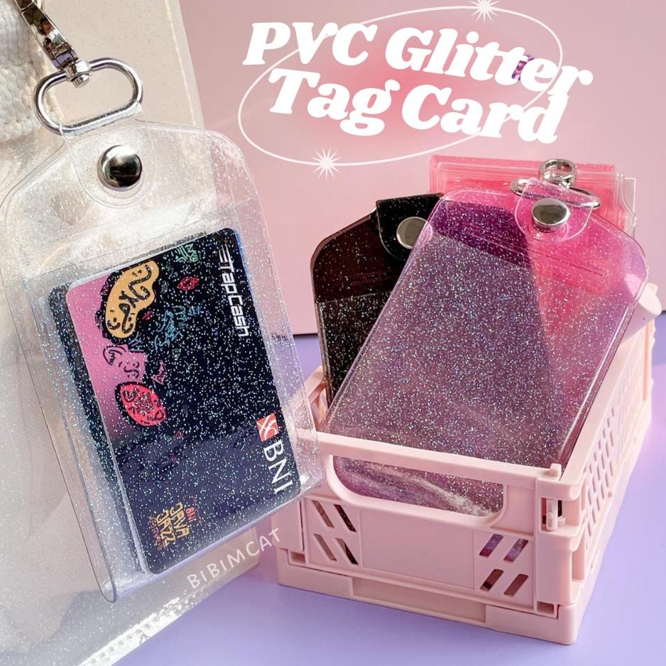 

✓ PVC Glitter Tag Card / Gantungan Tas Kartu ID Card Holder Terbaik