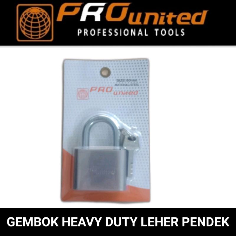 GEMBOK 60MM L/PENDEK HEAVY DUTY PRO UNITED