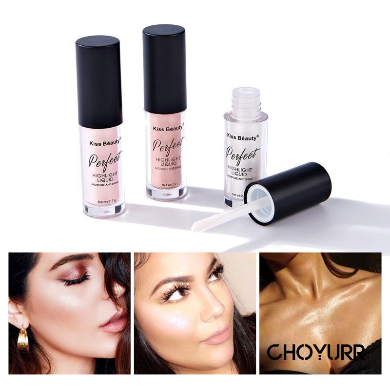 【COD】Contour/Brighten/Highlighter/Bronzer Cair Waterproof untuk Mencerahkan Wajah Makeup Kosmetik-CH