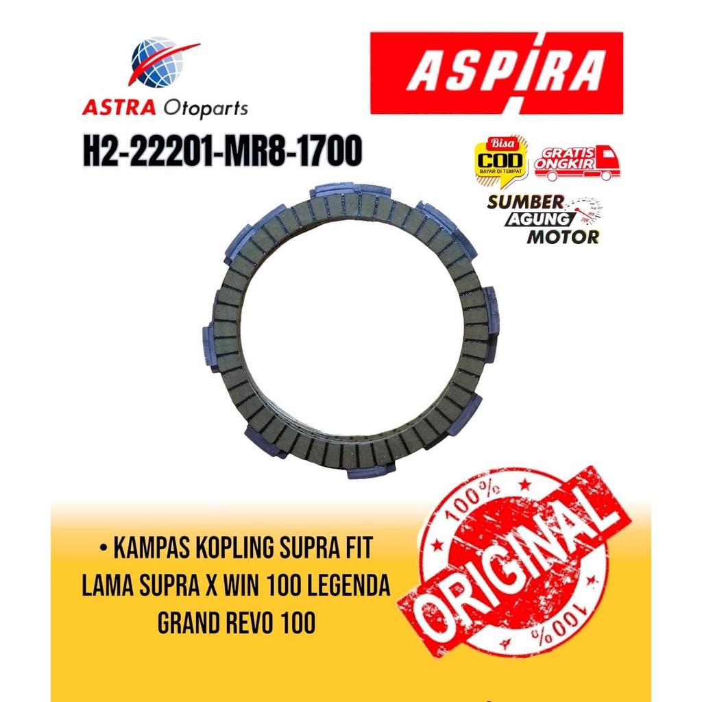 KAMPAS KOPLING SUPRA FIT LAMA SUPRA X WIN 100 LEGENDA GRAND REVO 100 ORI ASPIRA