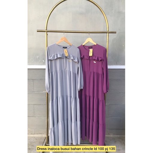 Mahesa_store | Dress crincle by Original Inaloca Dress Wanita Terbaru