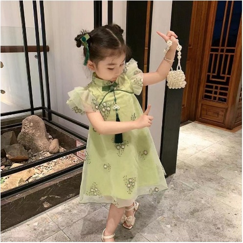 ANEKA DRESS QIPAO MODERN ANAK PEREMPUAN /DRESS CHEONGSAM ANAK PEREMPUAN IMPOR