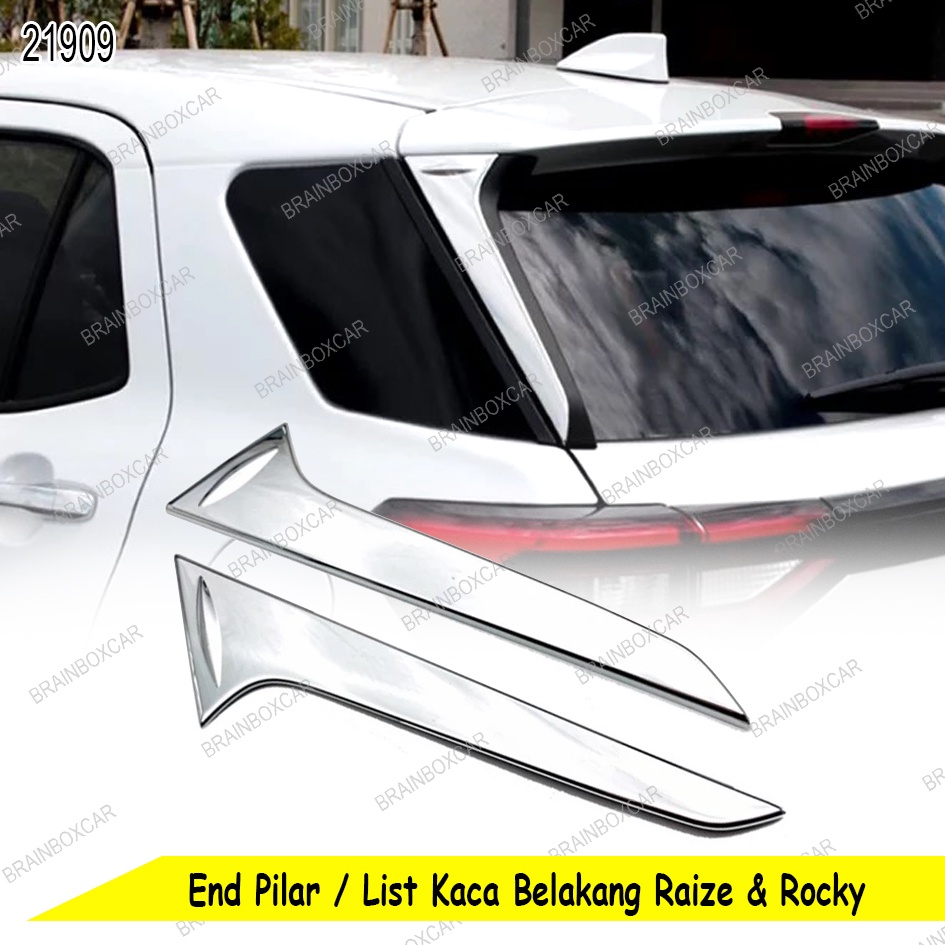 List Kaca Belakang Raize Rocky End Pilar Tempelan Body Mobil
